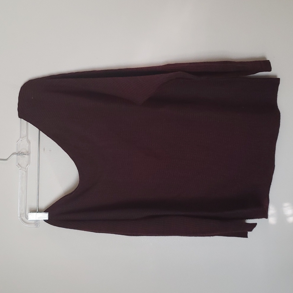 Amazon off shoulder red long sleeve sweater, women's size large